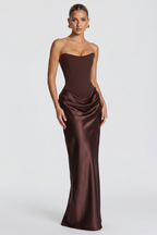 Amy Bustier Langes Kleid
