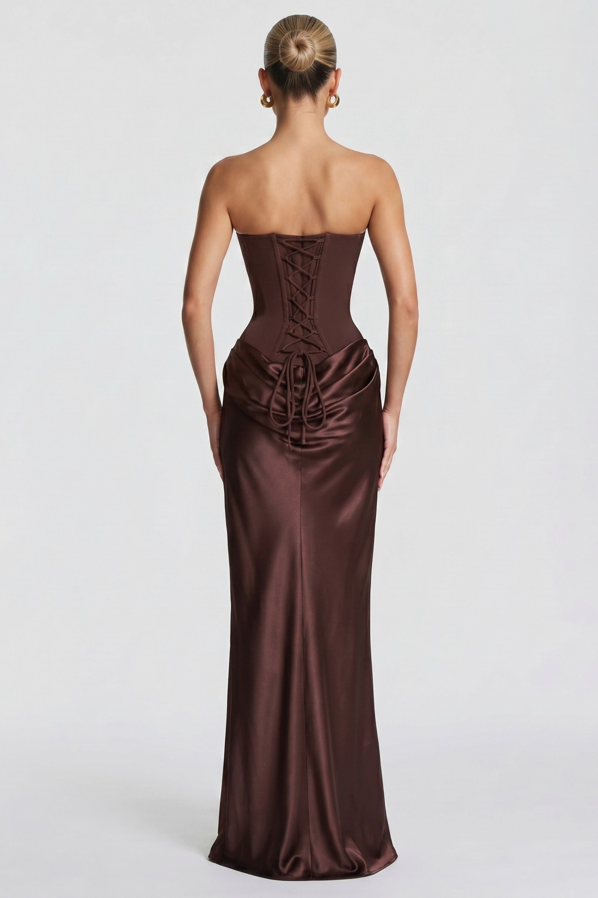 Amy Bustier Langes Kleid