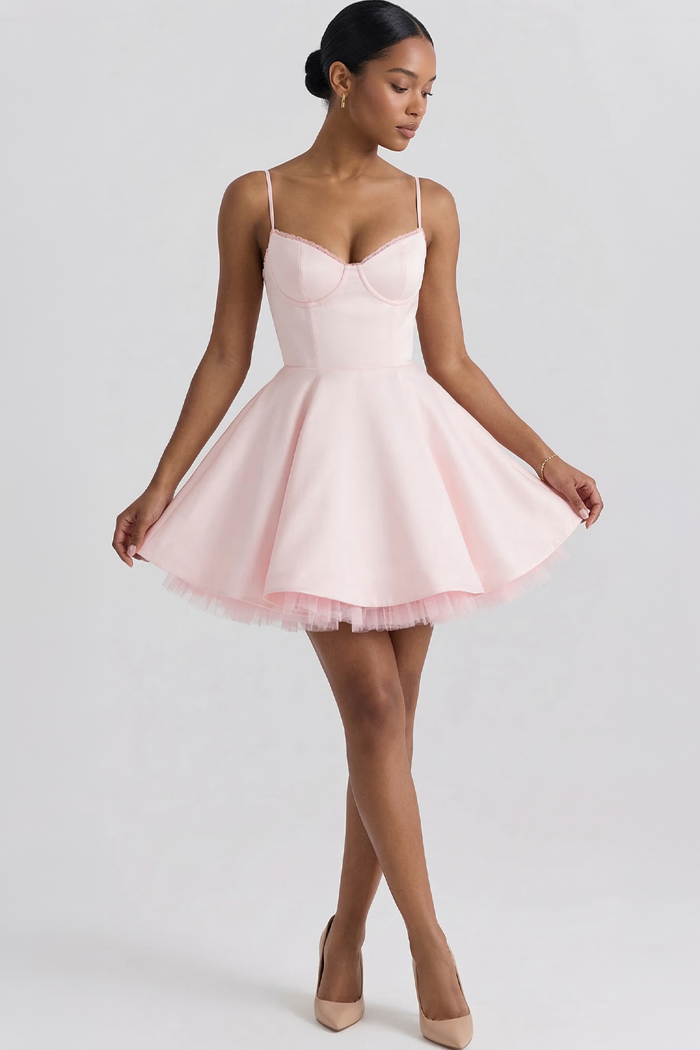 Kurzes Cloe-Kleid – doppellagig