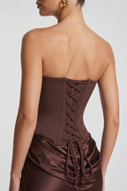 Amy Bustier Langes Kleid