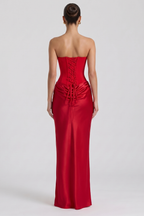 Amy Bustier Langes Kleid