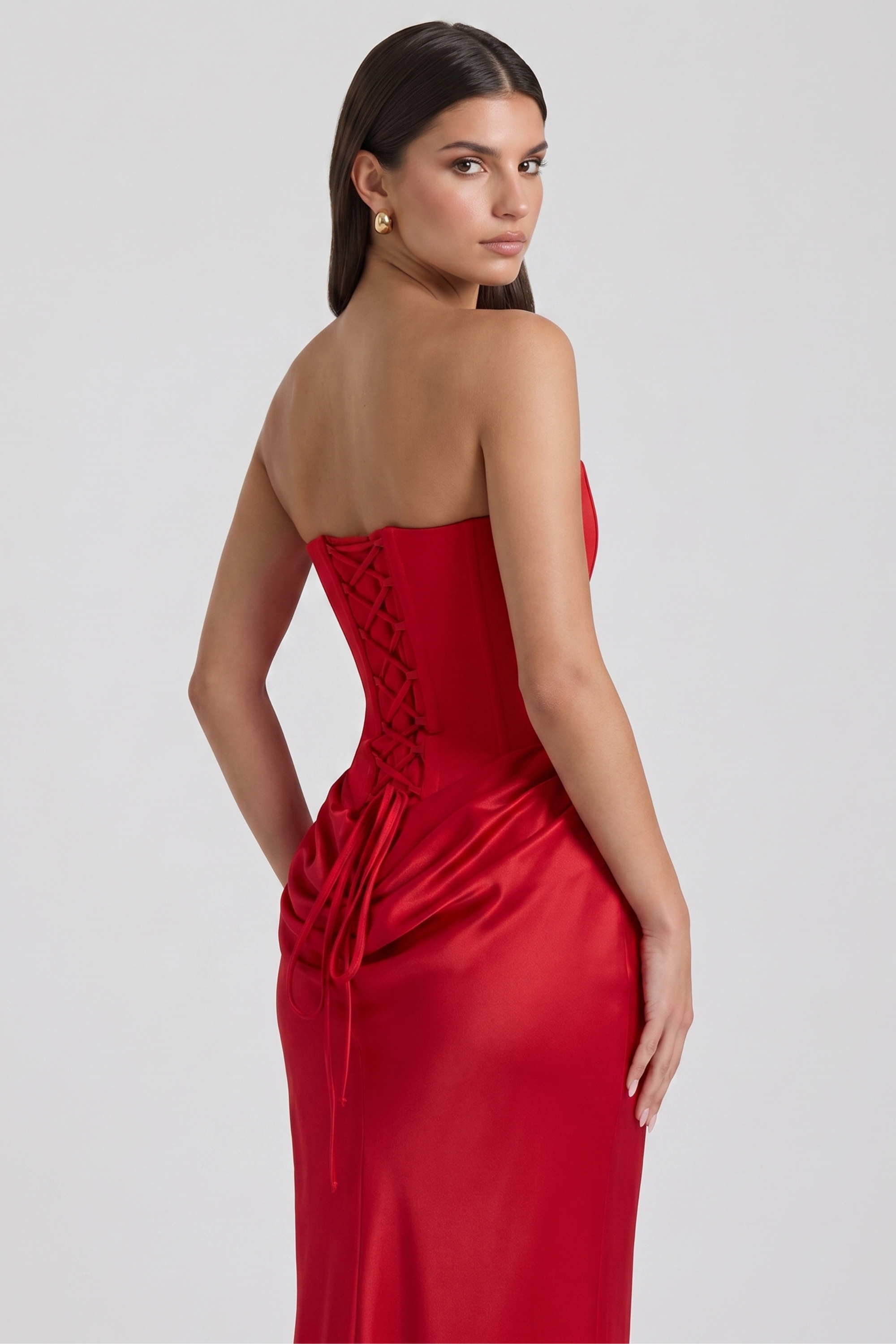 Amy Bustier Langes Kleid