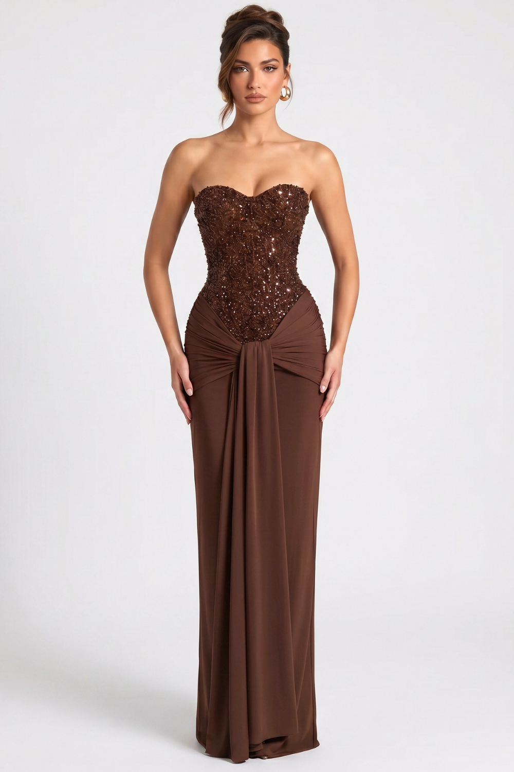 Gladys langes Bustierkleid