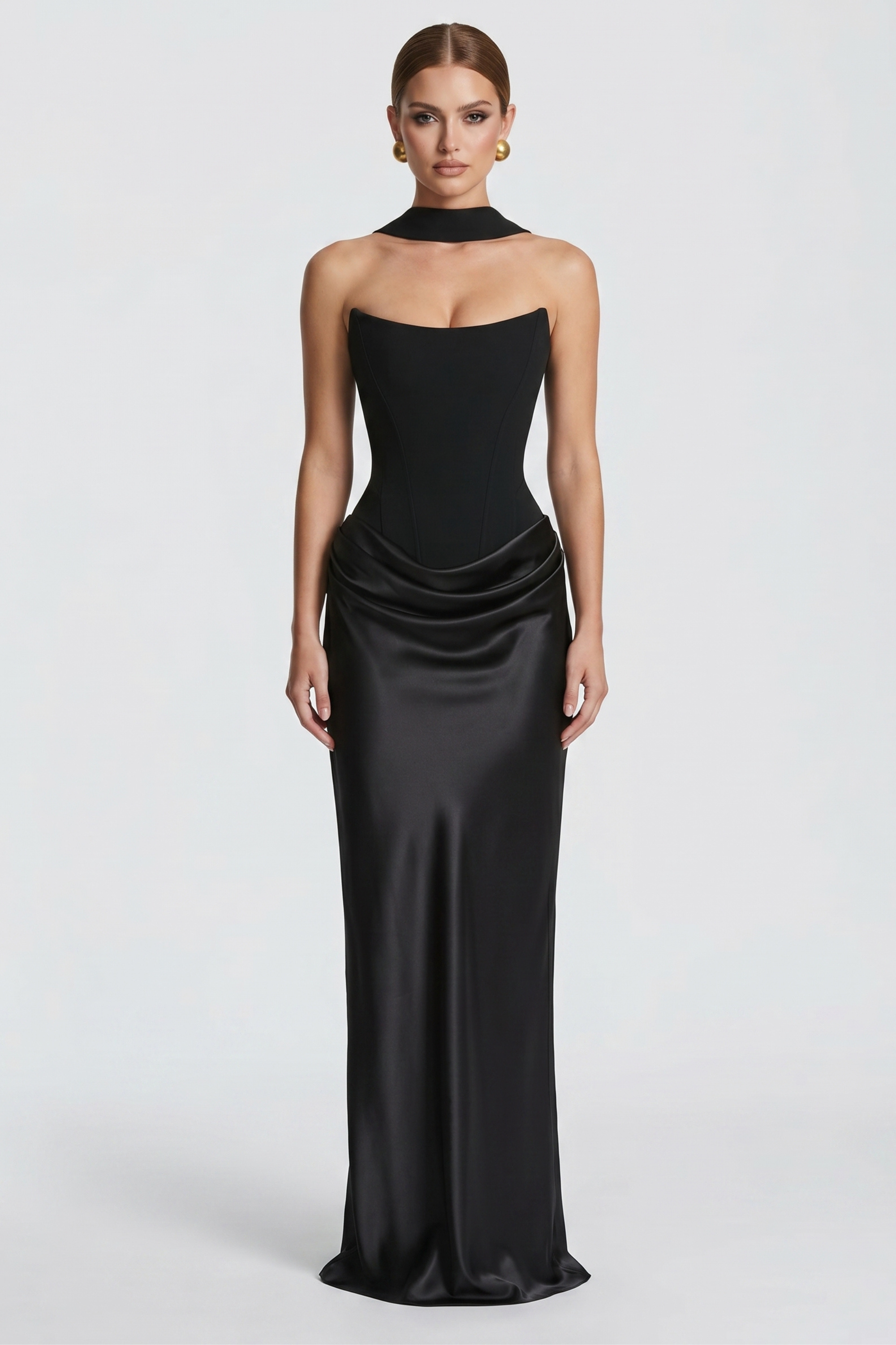 Amy Bustier Langes Kleid