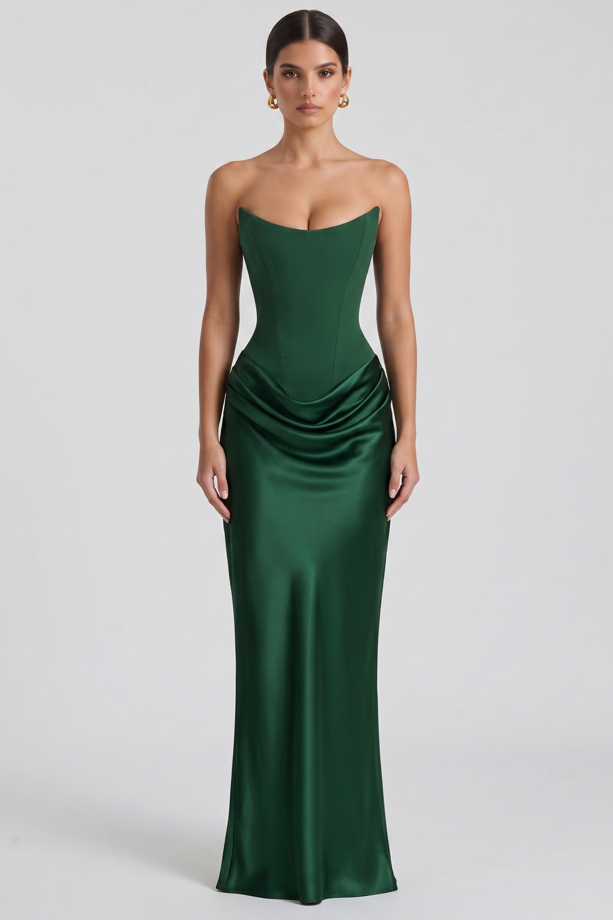 Amy Bustier Langes Kleid