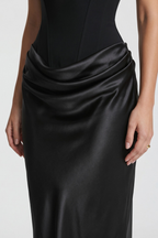 Amy Bustier Langes Kleid