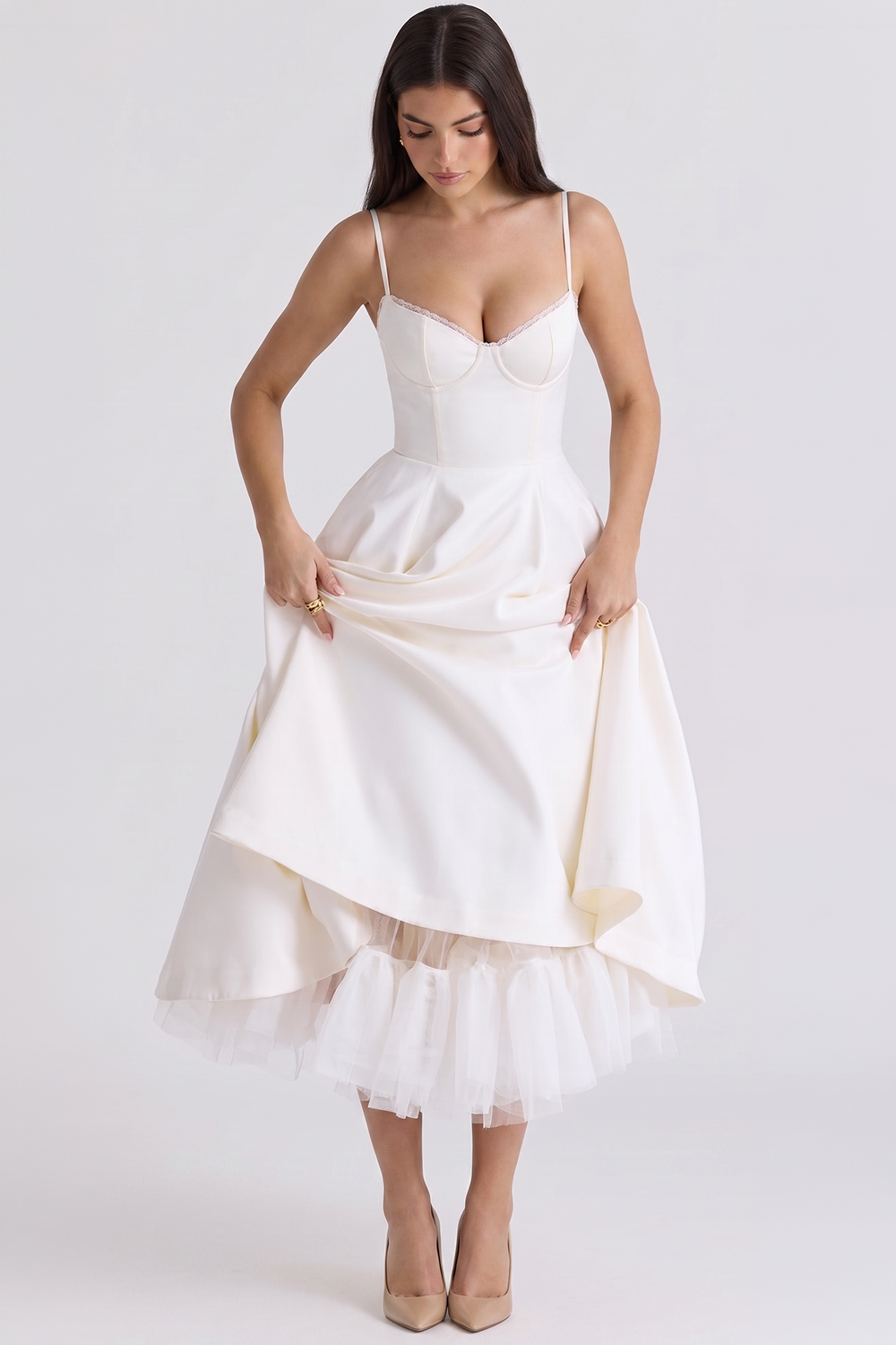 Cloe Midikleid – doppellagig