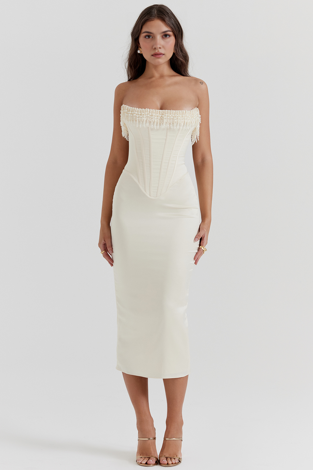 Weißes Luise-Korsettkleid