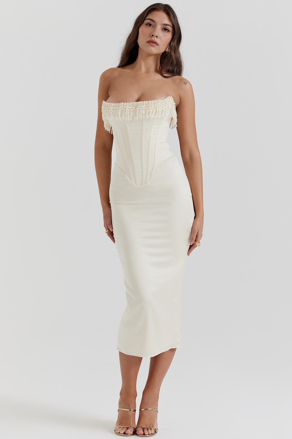 Weißes Luise-Korsettkleid
