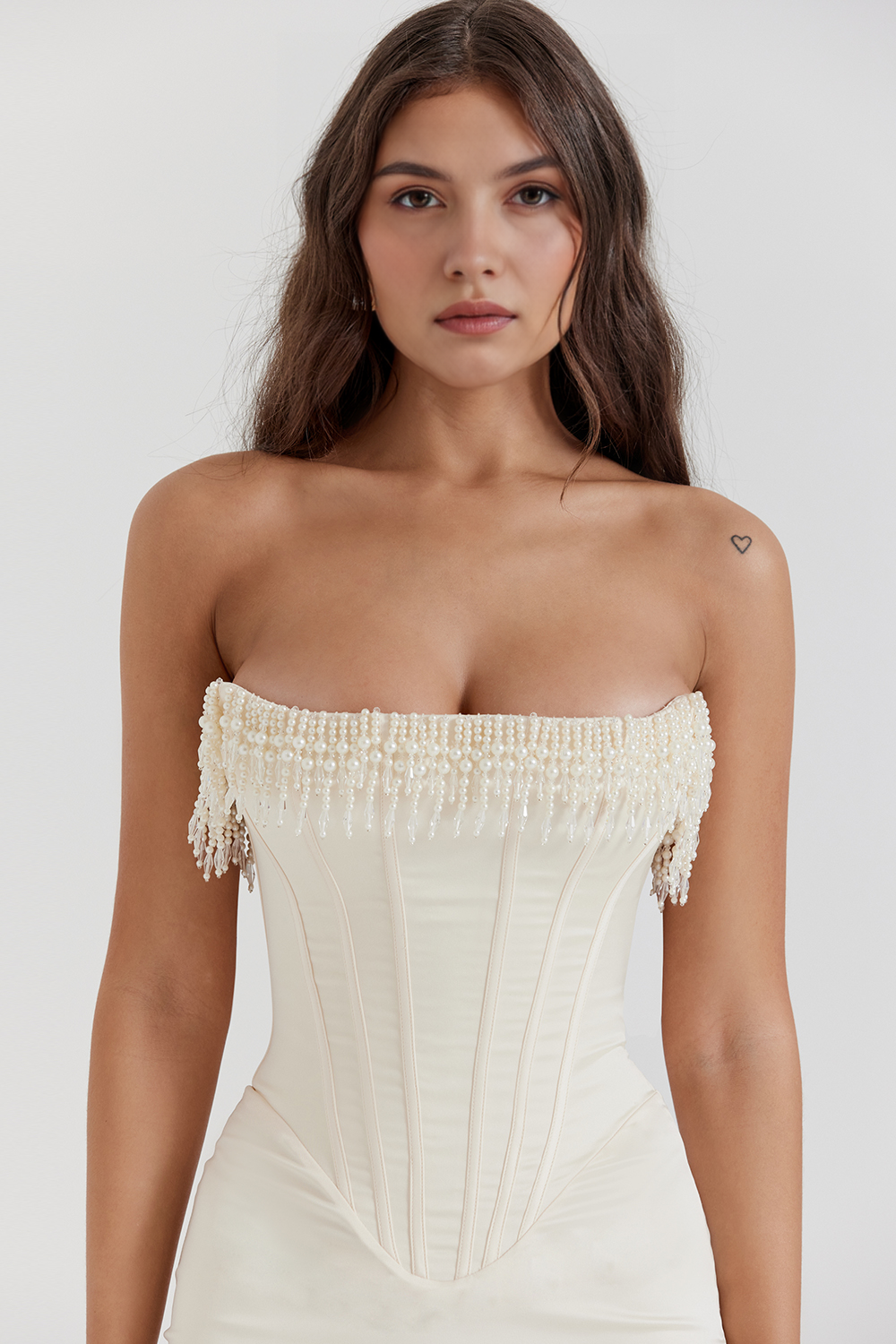 Weißes Luise-Korsettkleid