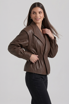 Elfenbeinfarbene Bustierjacke