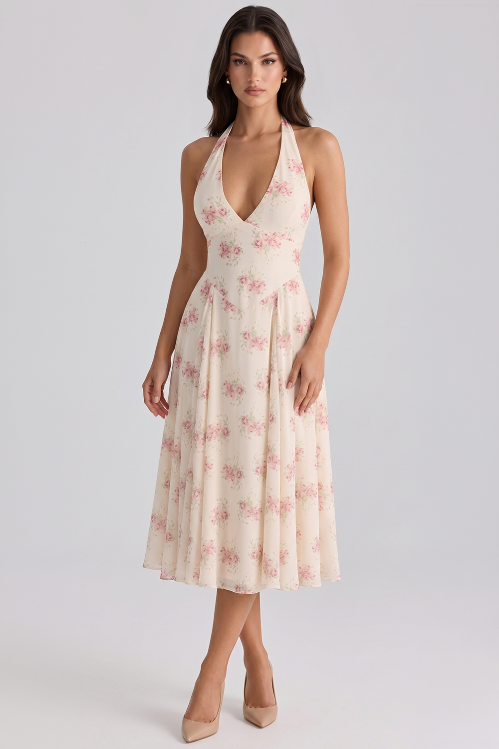 Dahlien-Midikleid