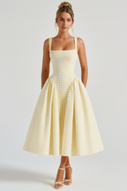 Kariertes Bustierkleid